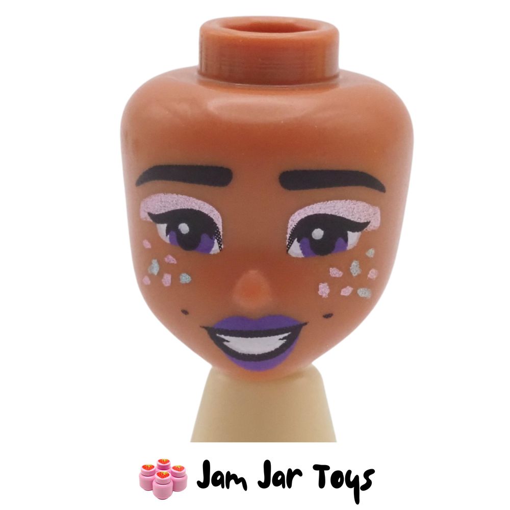 LEGO Gigi, Sienna Brown Head, Pink/Blue Metal Eyeshadow, Glitter