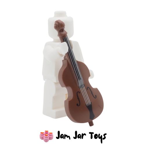 LEGO Reddish Brown Double Bass, Musical Instrument