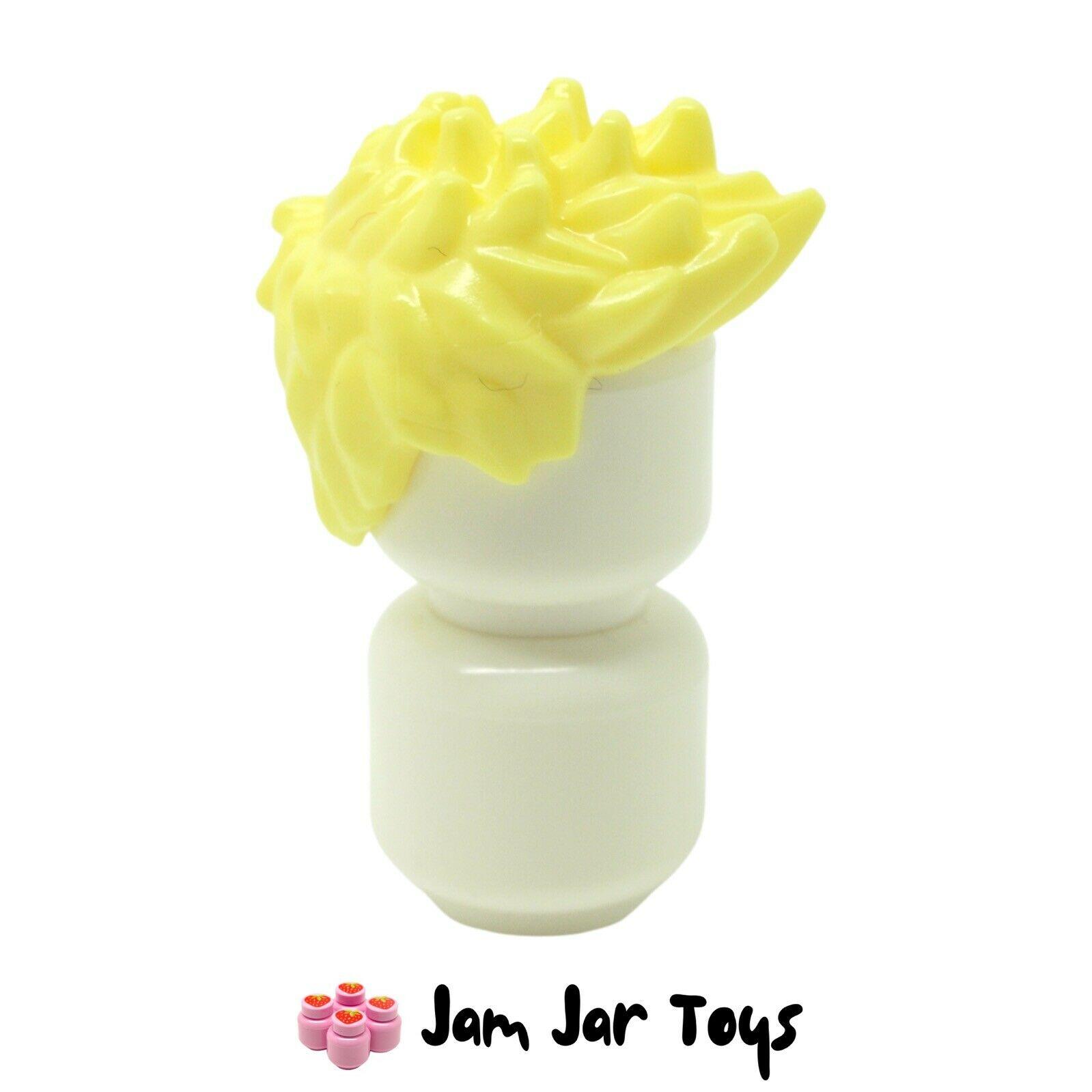 LEGO Minifigure Hair Piece Bright Light Yellow Spiked H107