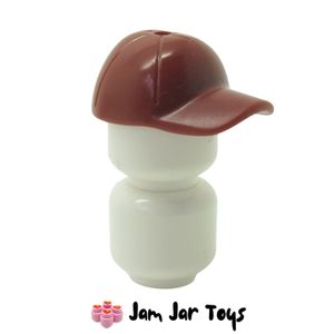 LEGO Cap Dark Red Short Curved Bill With Seams