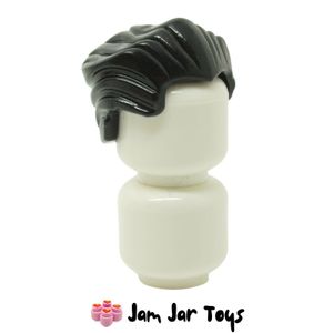 LEGO® Minifigure Hair Black Swept Back Widow's Peak (H38)