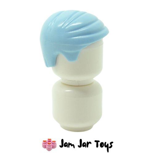 LEGO Bright Blue Hair Smooth Combed Sideway