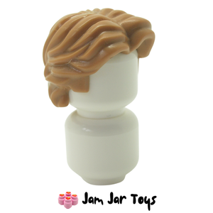 LEGO® Medium Nougat Short Wavy Hair with Centre Part. H124