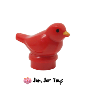 LEGO® Red Bird, Small with Bright Light Orange Beak, Black Eyes P99