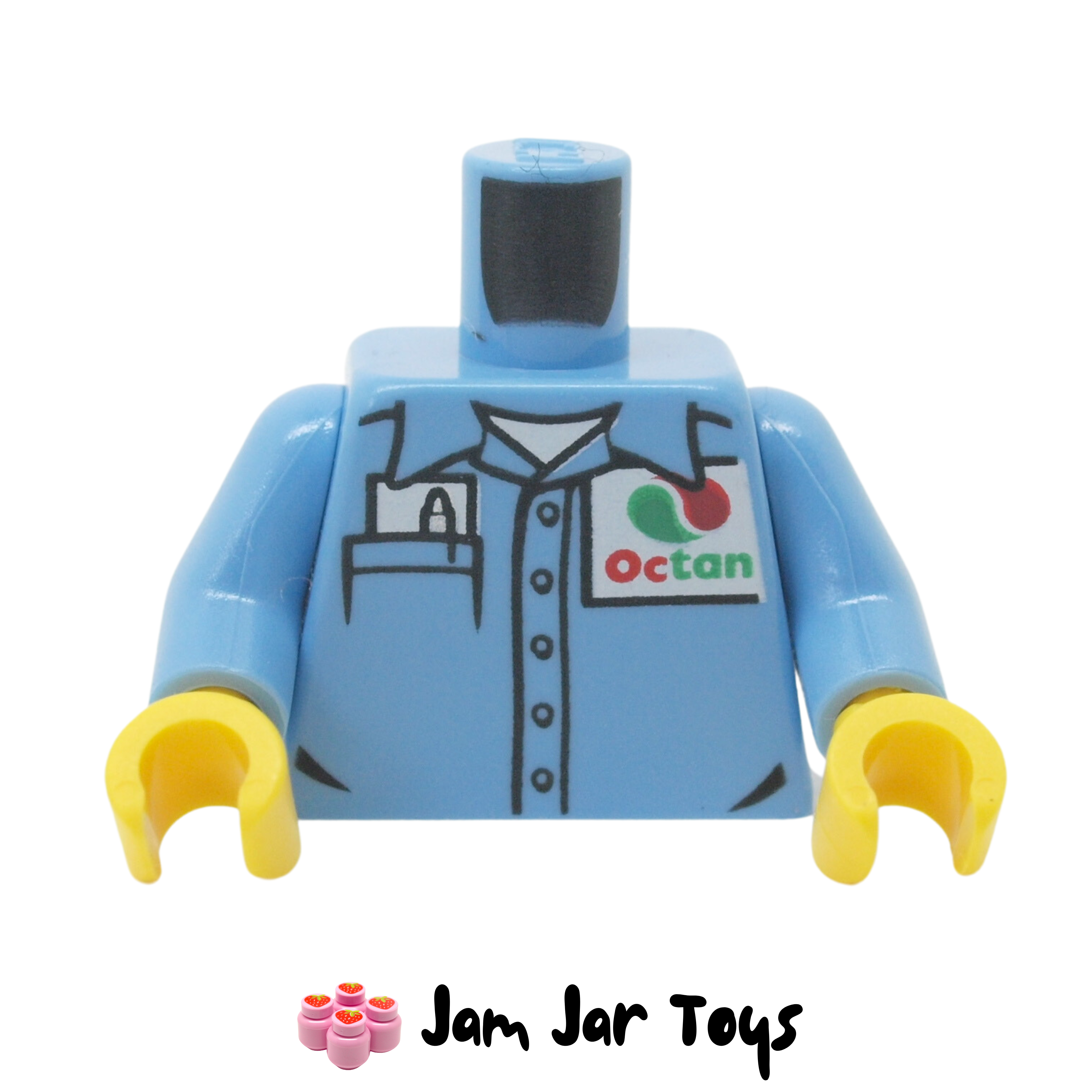 LEGO Medium Blue Buttoned Shirt Collar 6267919 JamJarToys LEGO Medium Blue Buttoned Shirt Collar 6267919 JamJarToys