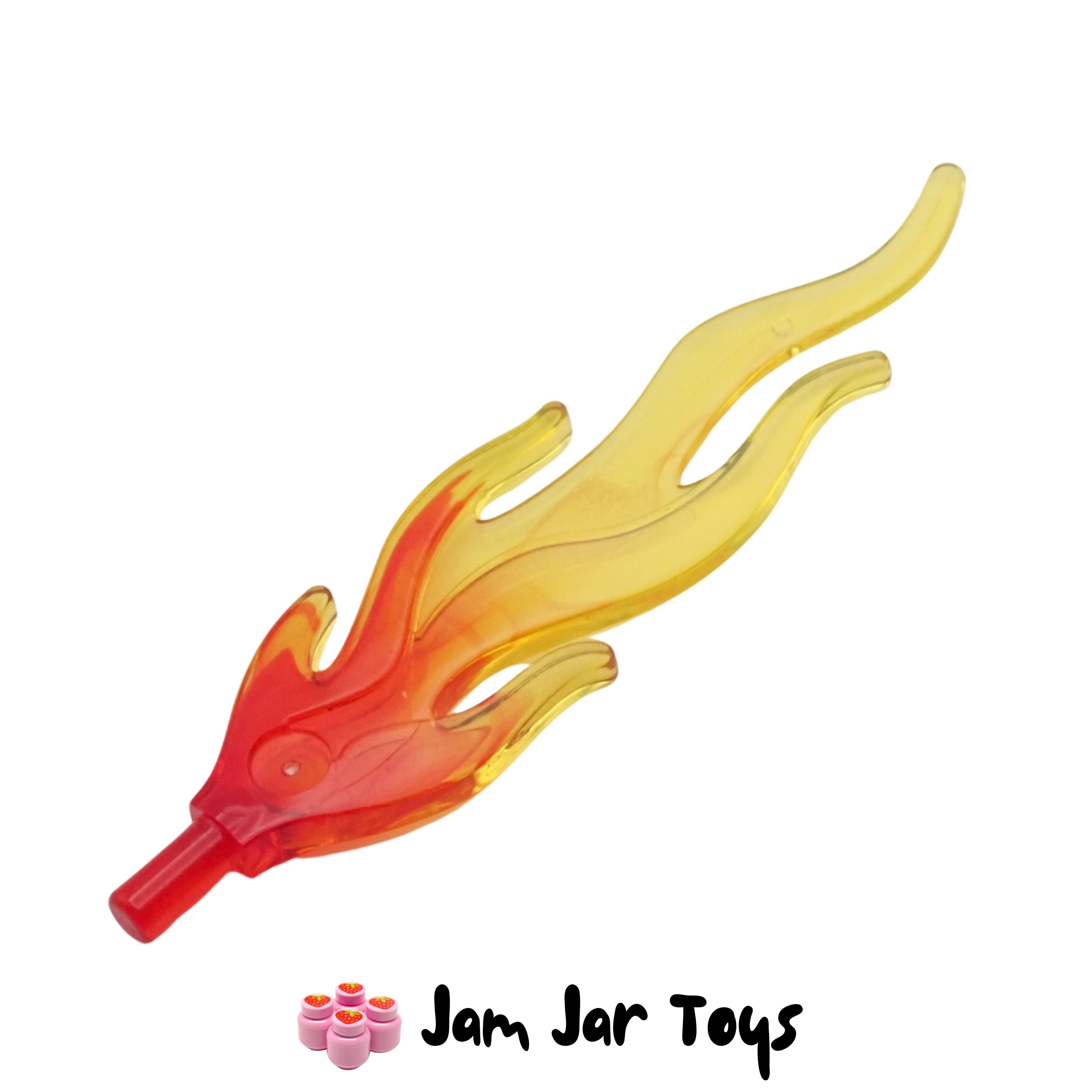 LEGO Trans-Yellow / Trans Red Large Straight Wave / Flame 7m, Bar.
