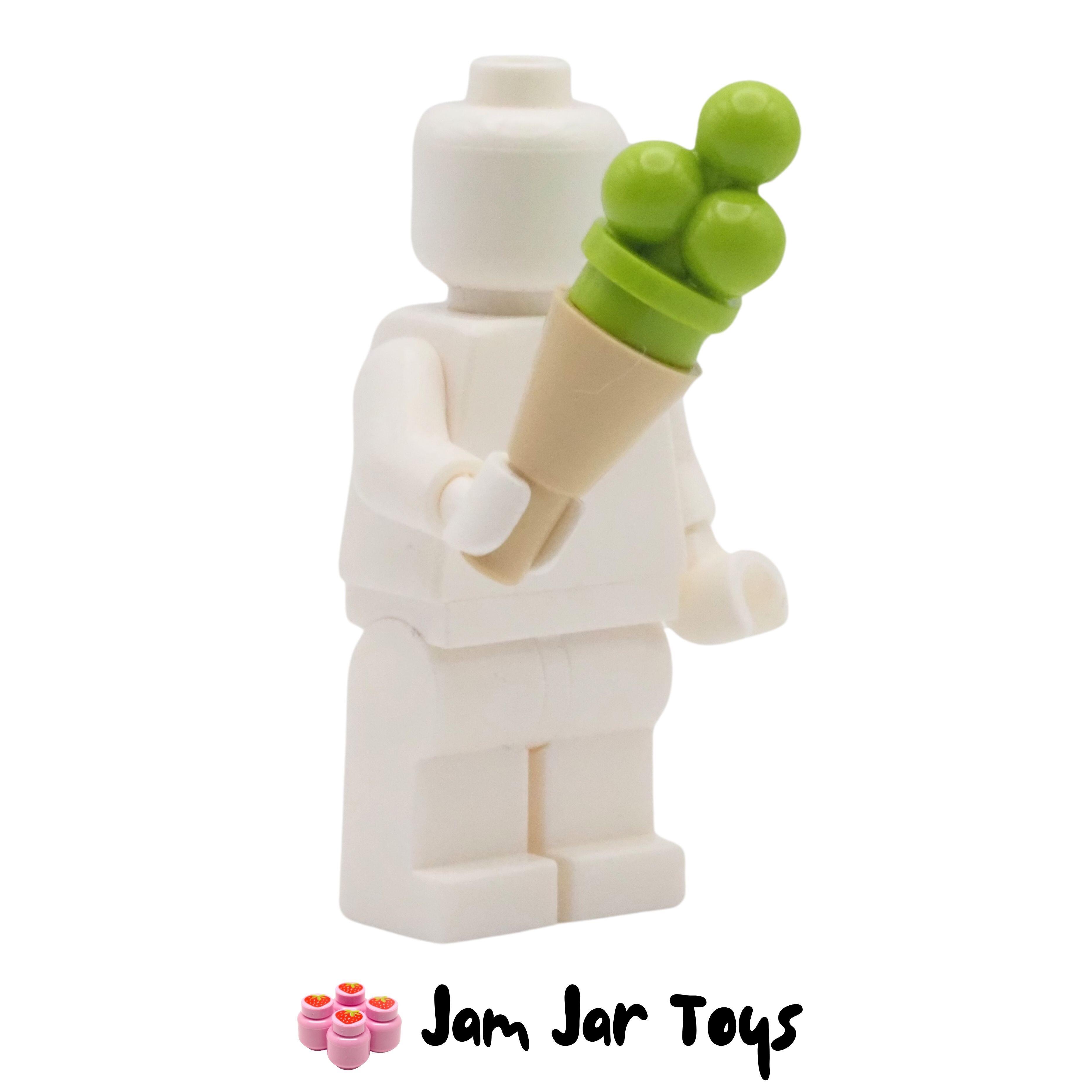 LEGO Tan Cone with Green / Lime Ice Cream.