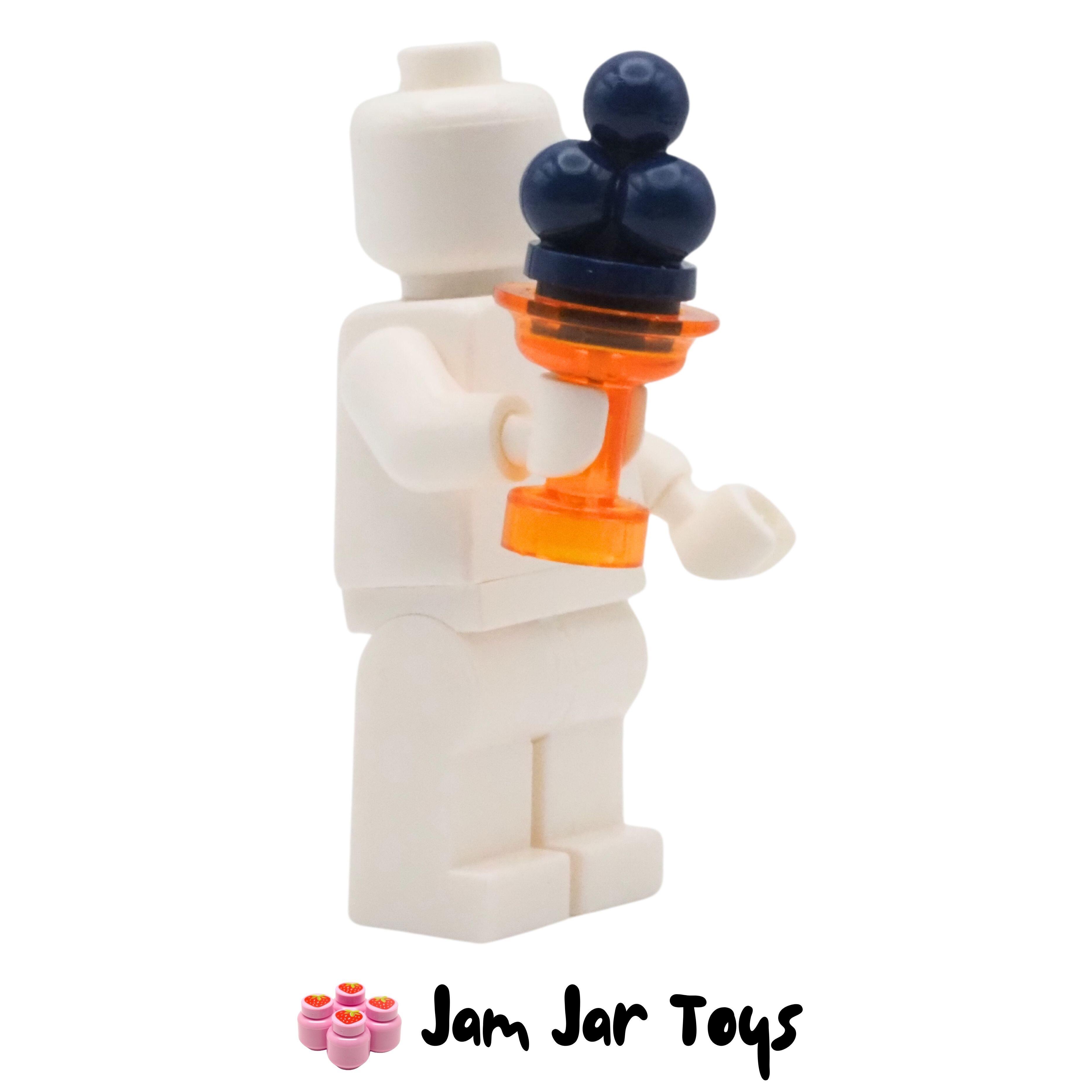 LEGO Trans Orange Sundae Dish With Blueberry Ice Cream.