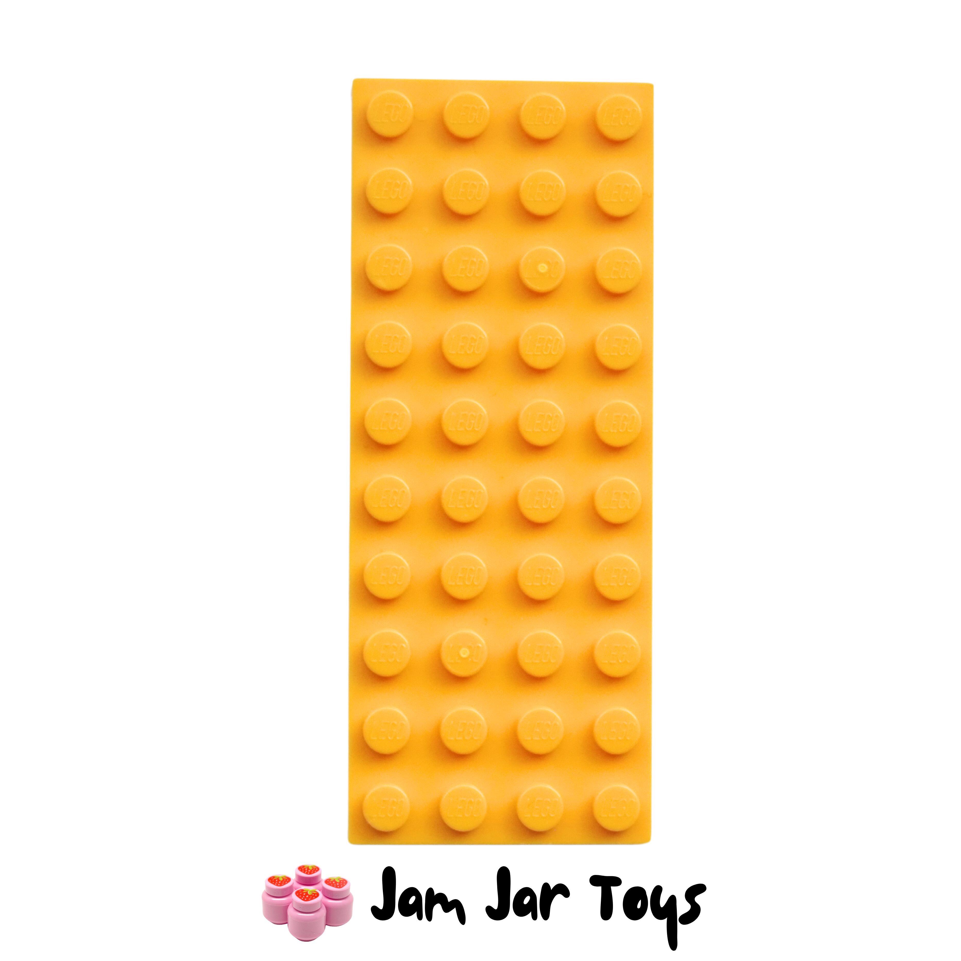 Lego Bright Orange 4 x 10 Stud Baseplate