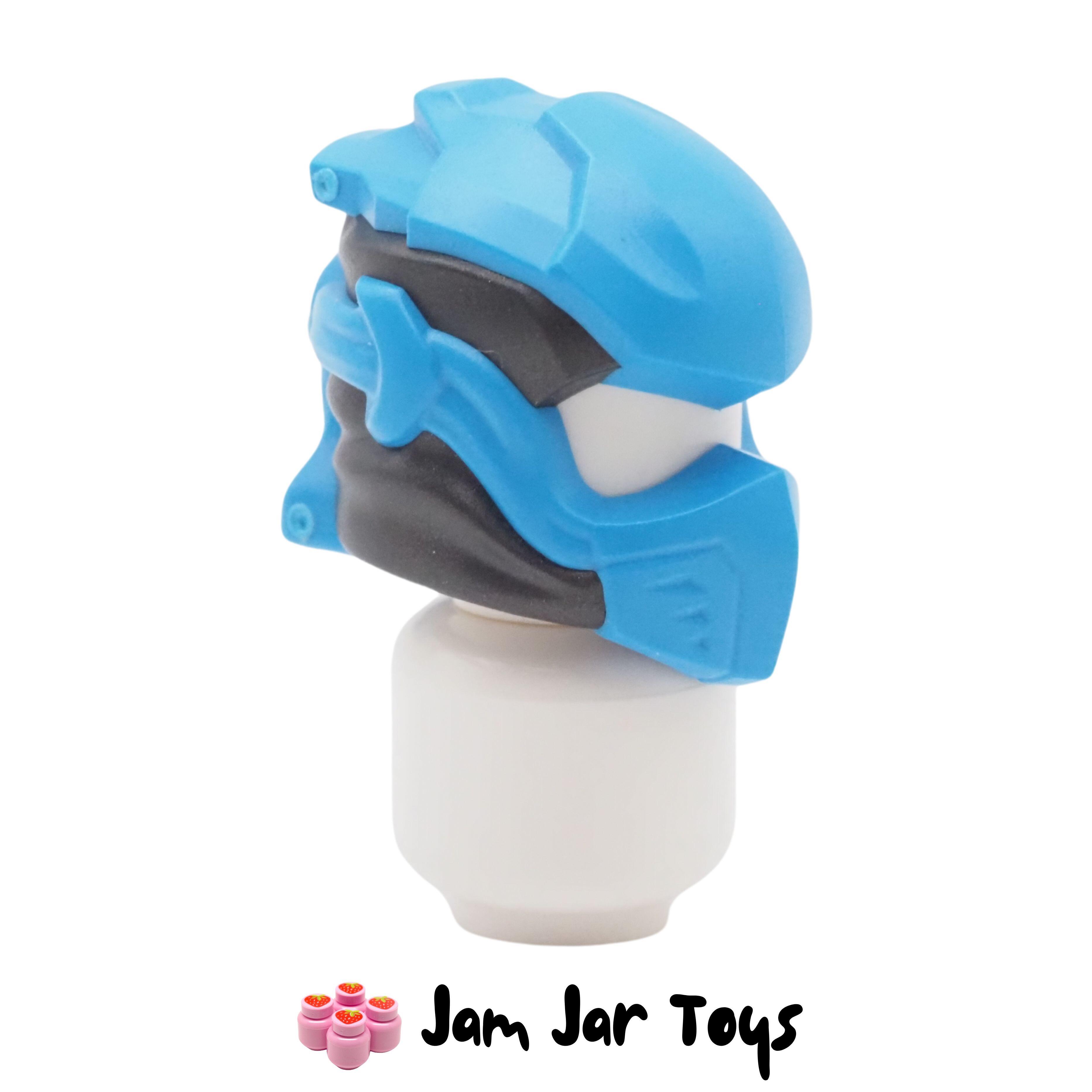 LEGO Dark Azure Ninjago Helmet, Pearl Titanium Wraps, HG333