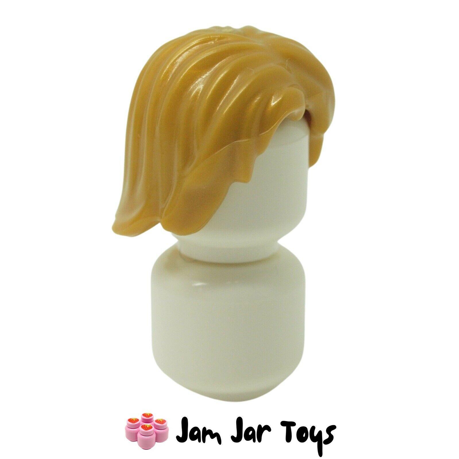 LEGO Professor Snape Pearl Gold Hair Mid Length Tousled Parting