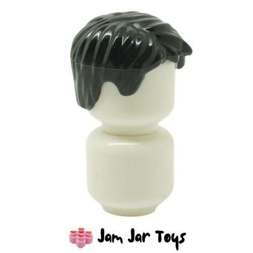 LEGO Hair Black Tousled With Side Parting
