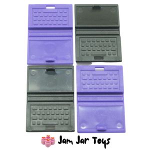 LEGO Laptop Computer Equipment. 2 x Black 2 x Dark Purple