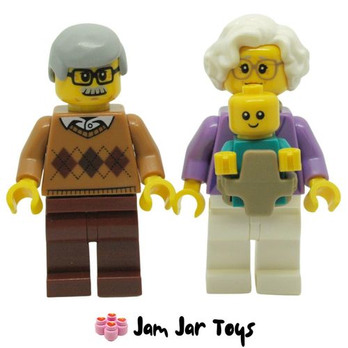LEGO Grand Parents and Grandchild Front View