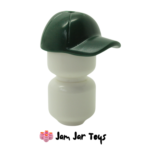 LEGO Cap Dark Green Short Curved Bill With Seams