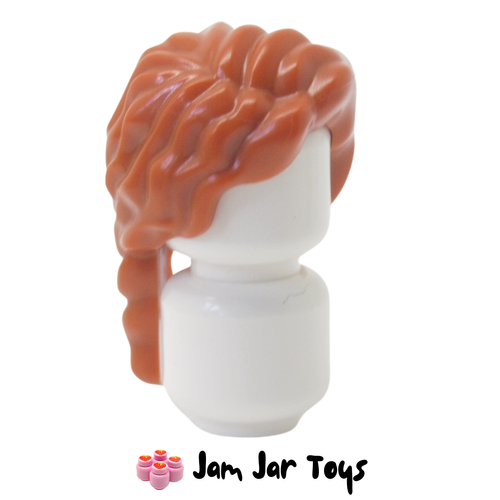 LEGO Autumn Hair Curly with Thin Braid - Dark Orange