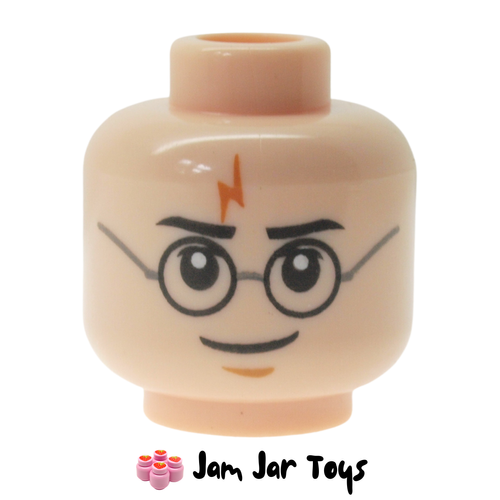 LEGO Harry Potter, Dual Sided Head, Glasses, Lightning Bolt Scar, Smiling