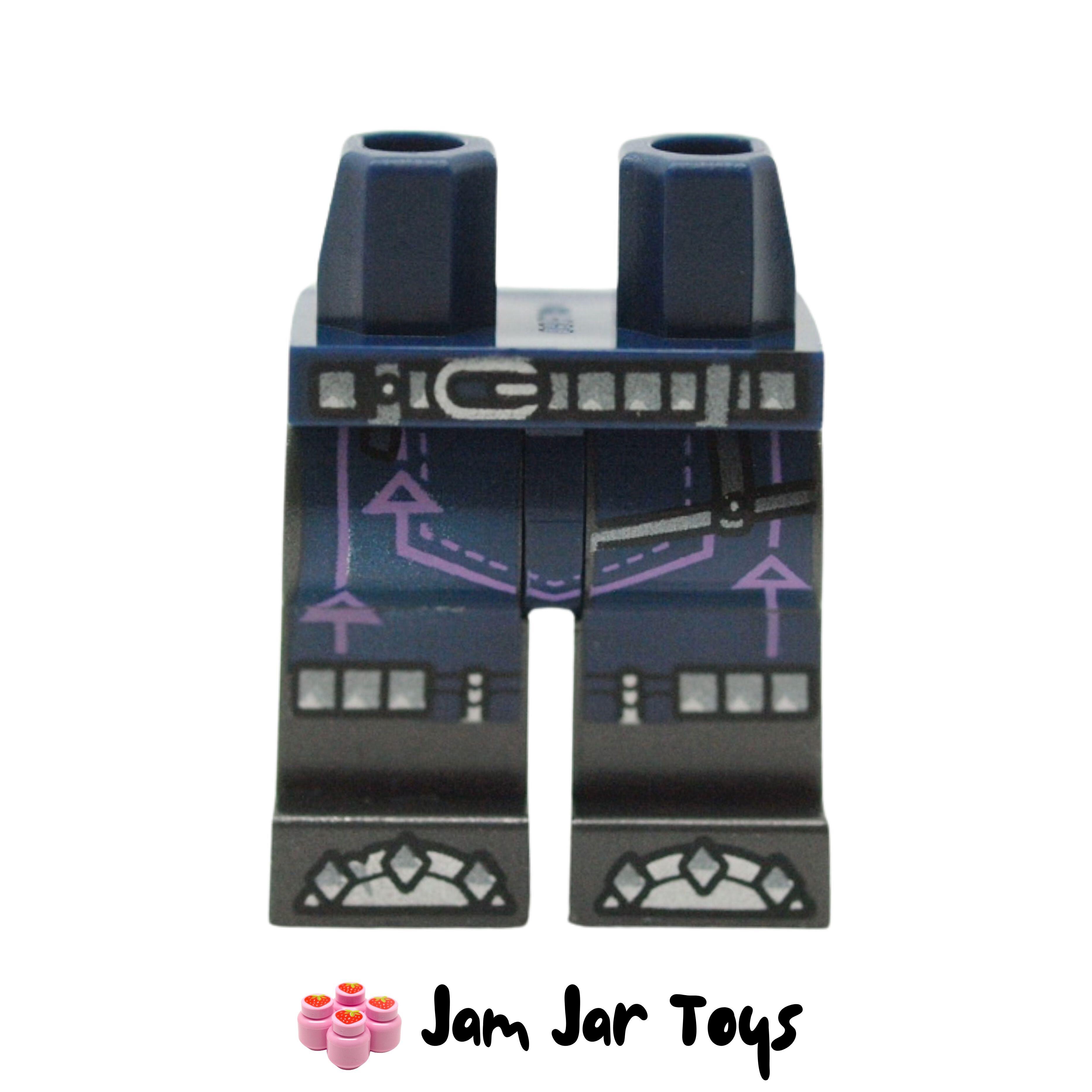 LEGO Zoey Pearl Titanium Legs with Dark Blue Coat, Dark Brown Belt, Silver Toes