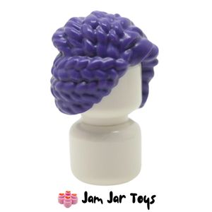 LEGO® Dark Purple Hair, Braided in Knot. FPH114