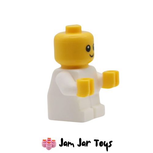 LEGO Baby / Toddler, White Body, Fixed Arms, Yellow Hands Side View