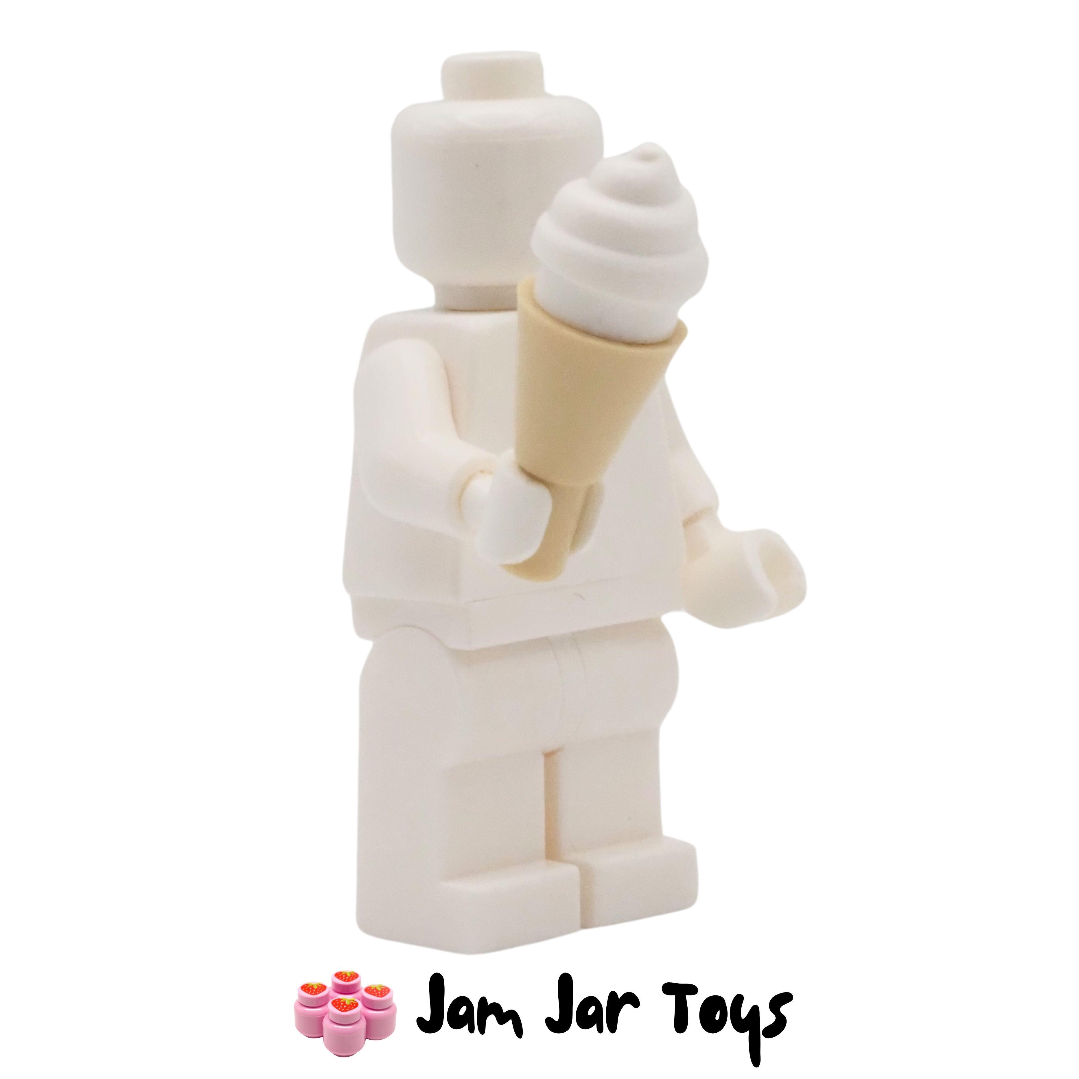 LEGO Tan Cone with White / Vanilla Swirly Ice Cream