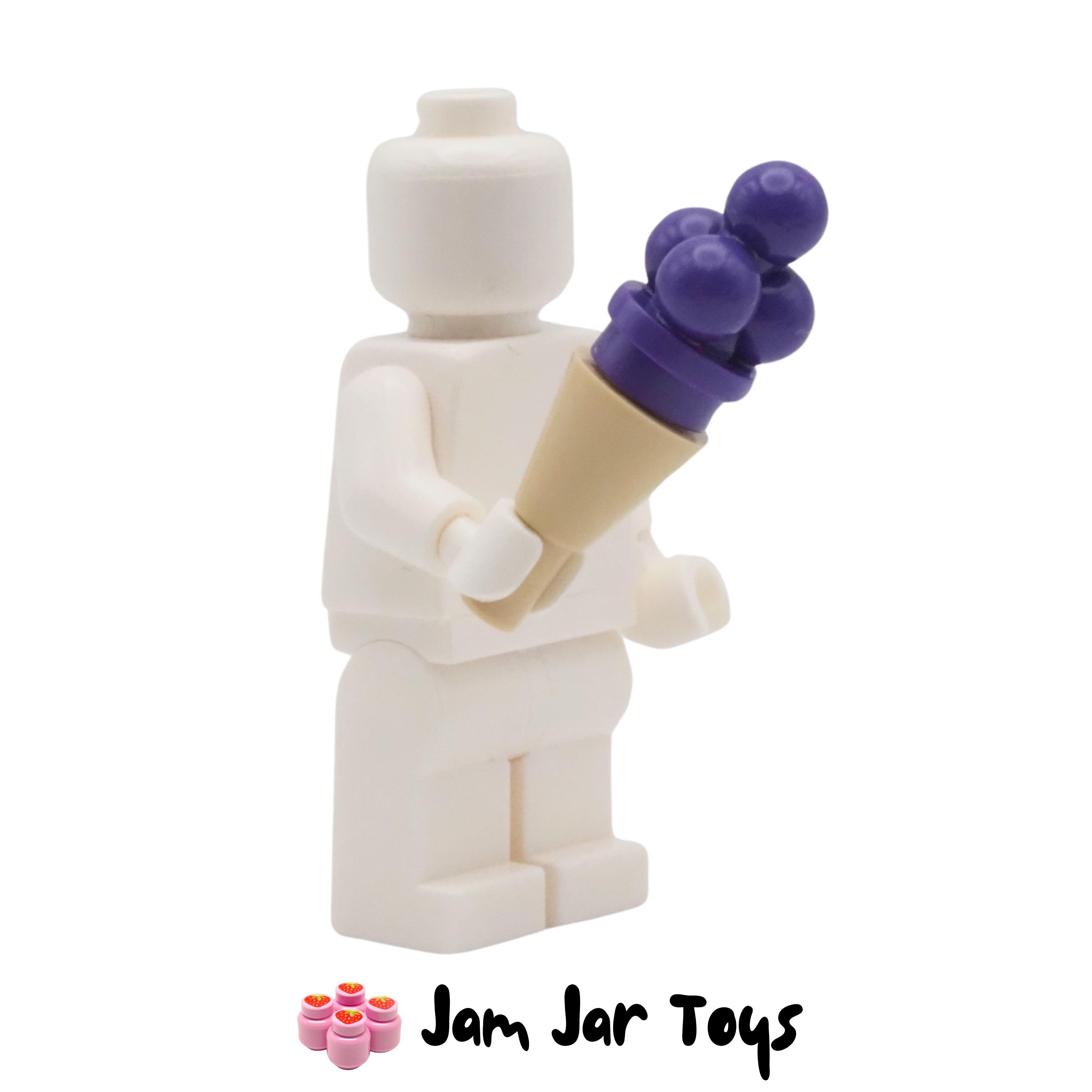 LEGO Tan Cone with Dark Purple / Grape Ice Cream