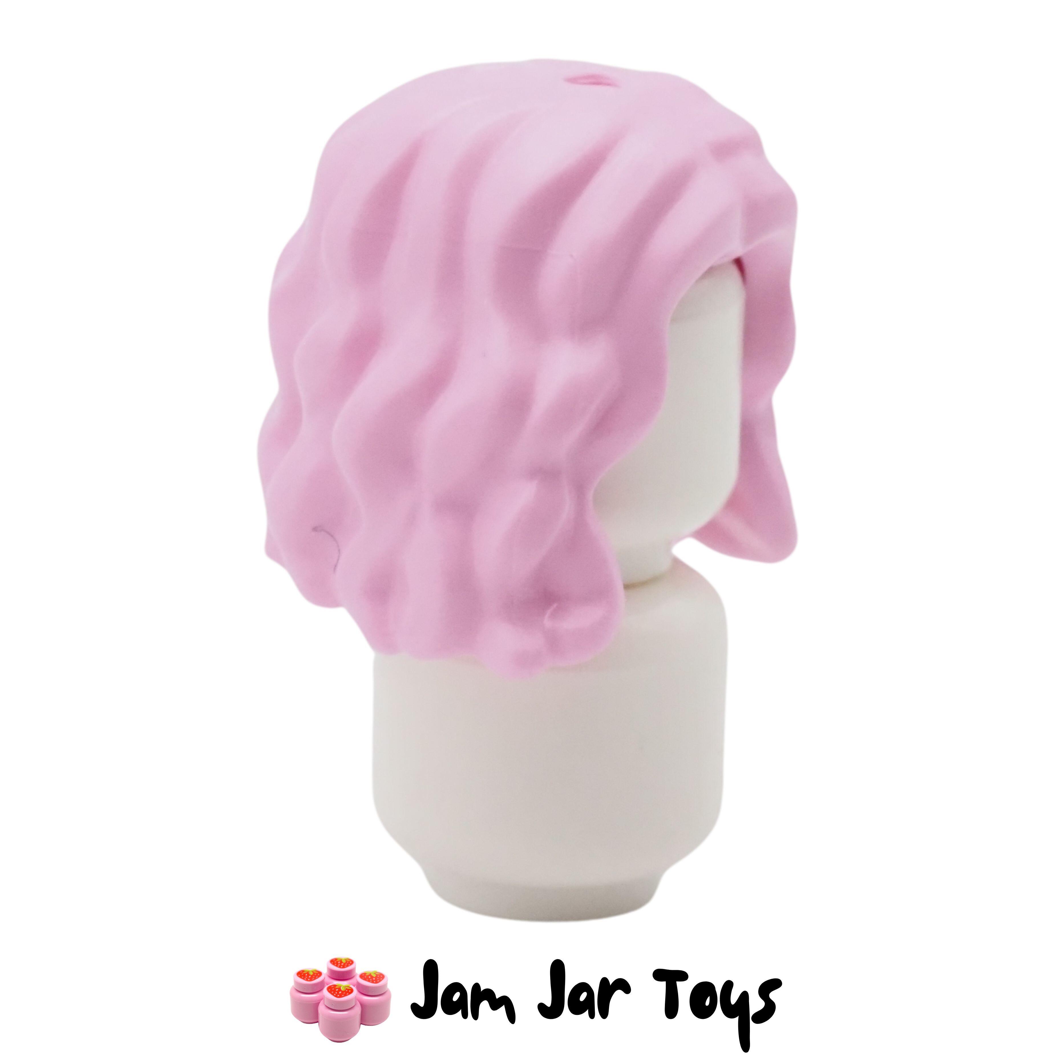 LEGO Bright Pink Long Wavy/Curly Hair.