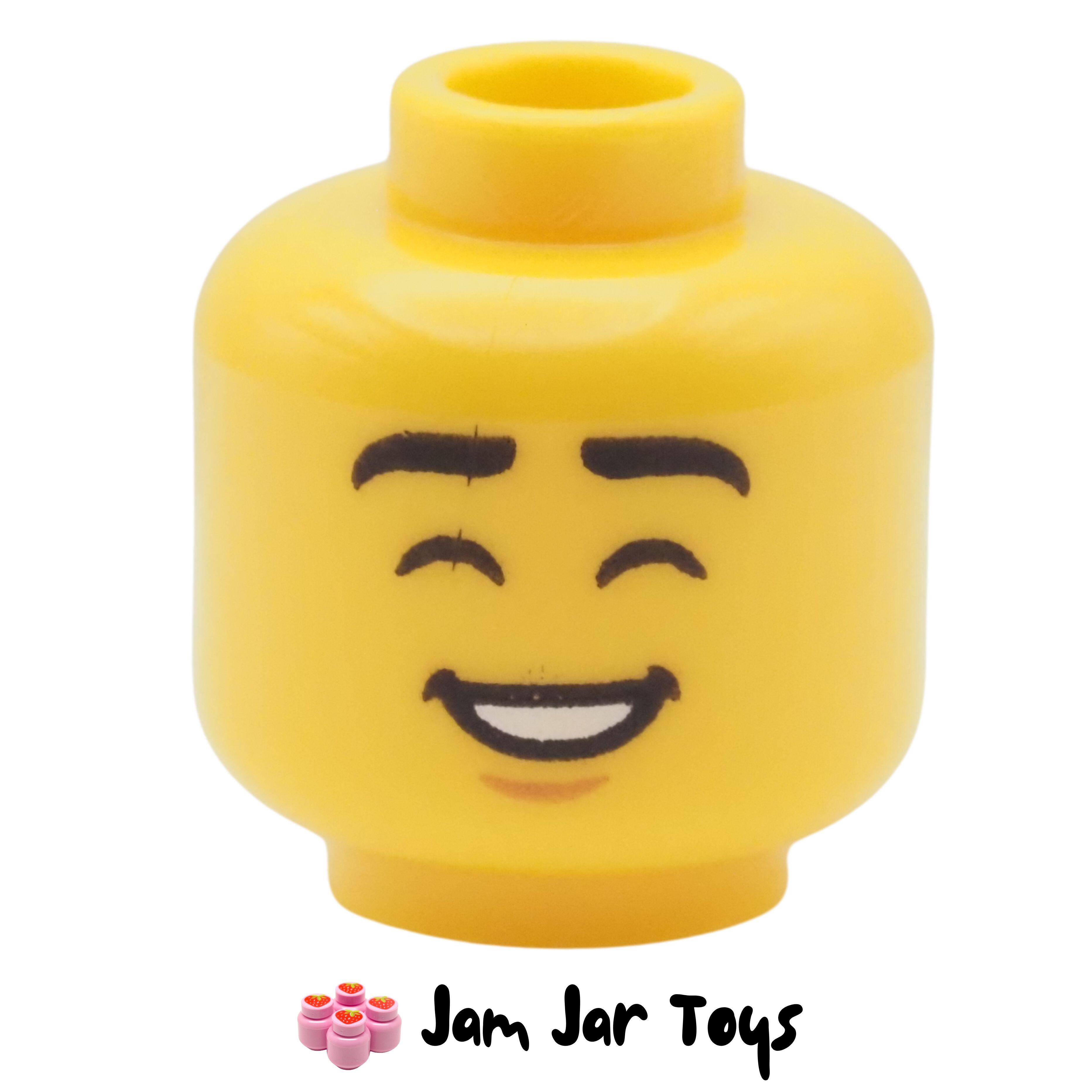LEGO Yellow Head, Closed Eyes, Open Mouth Smile