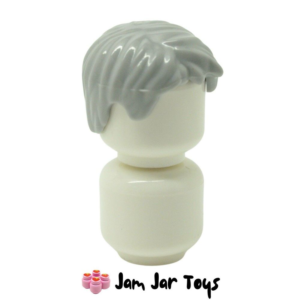 LEGO Light Bluish Grey Hair Tousled With Side Parting