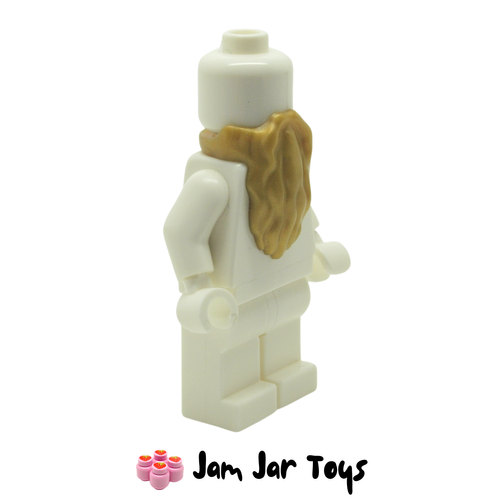 LEGO Beard Pearl Gold Rounded End Side View