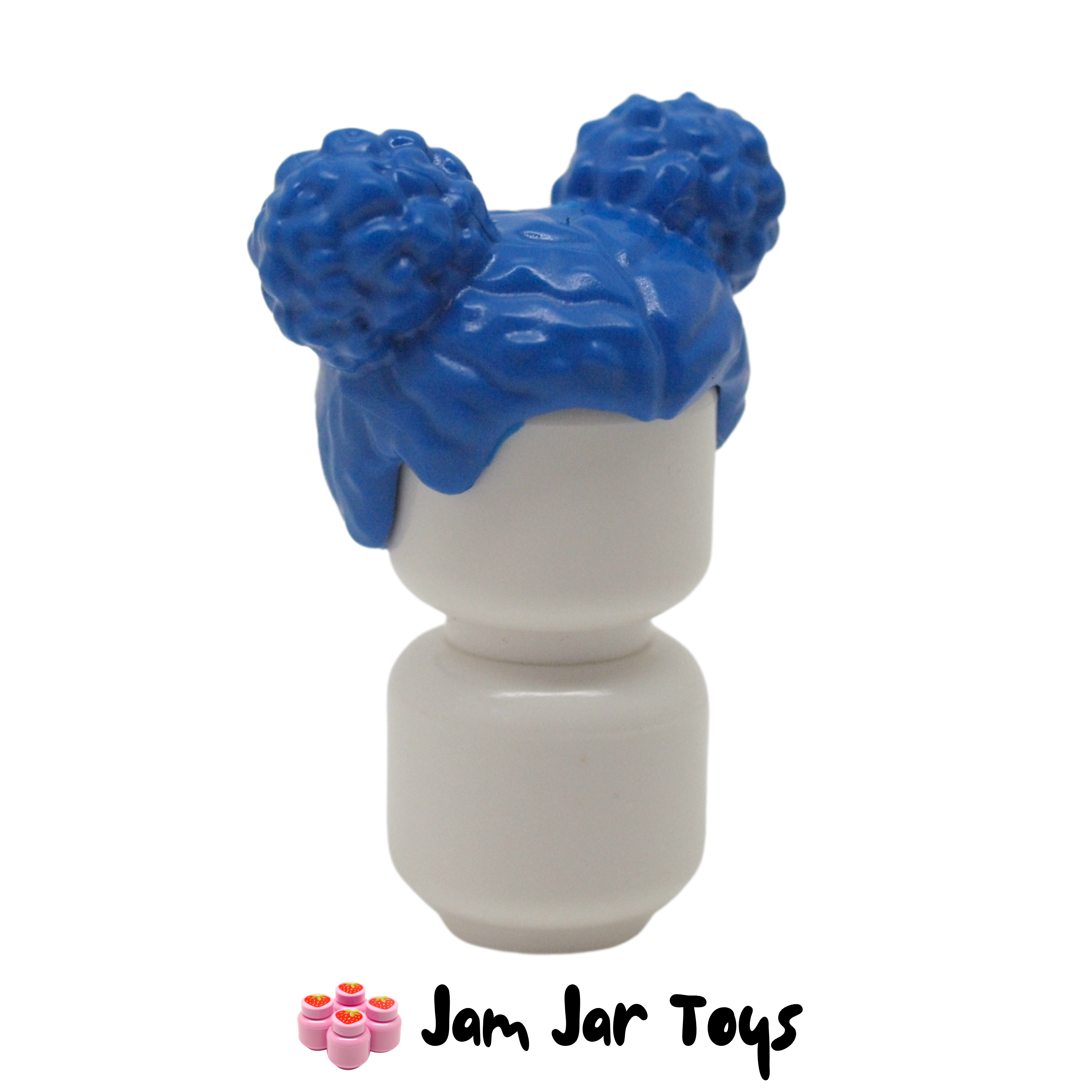 LEGO Blue Hair Two Round Buns H213