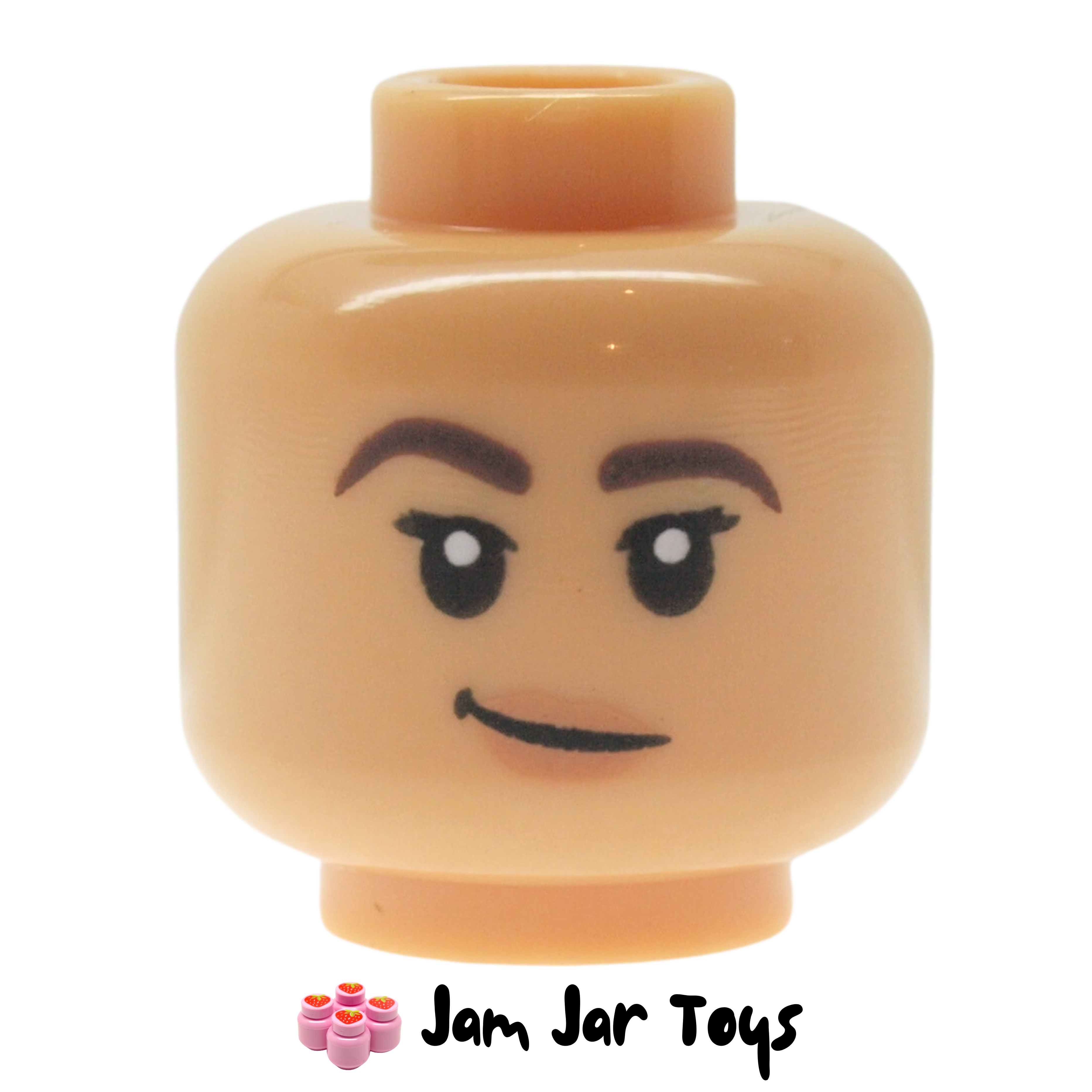 LEGO Warm Tan Head, Crooked Smirk
