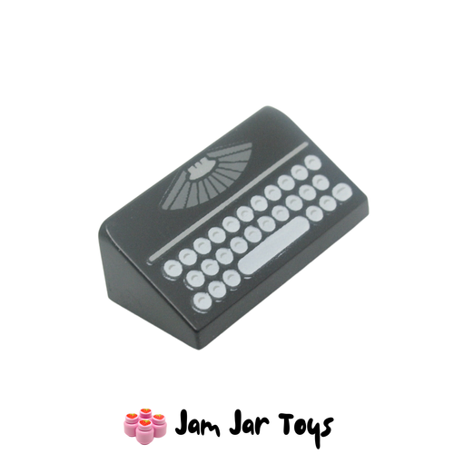 LEGO Black Typewriter Keyboard Slope 30° 1 x 2 x 2/3 Tile