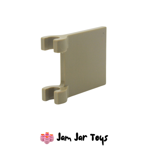 LEGO Dark Tan Flag 2 x 2 Square, Flared Clip Edge