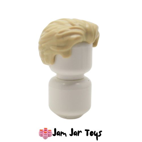 LEGO Captain Marvel Tan Hair Swept Back with Slight Widow's Peak and Short Side Burns