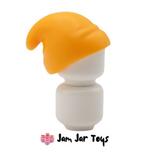 LEGO® Bright Light Orange Dwarf / Gnome Hat, Tip Facing Backwards. HG262