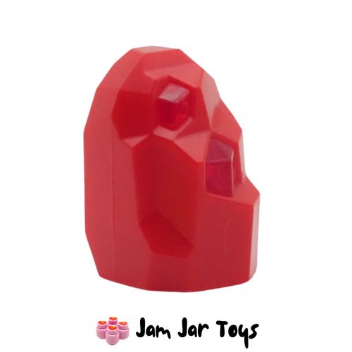 LEGO Geode / Rock, Red, Trans-Red Rear View