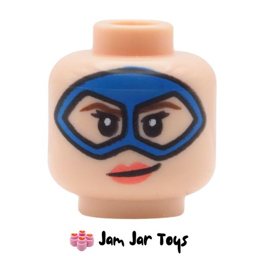 LEGO Light Nougat - Stargirl, Blue Eyemask, Smirking