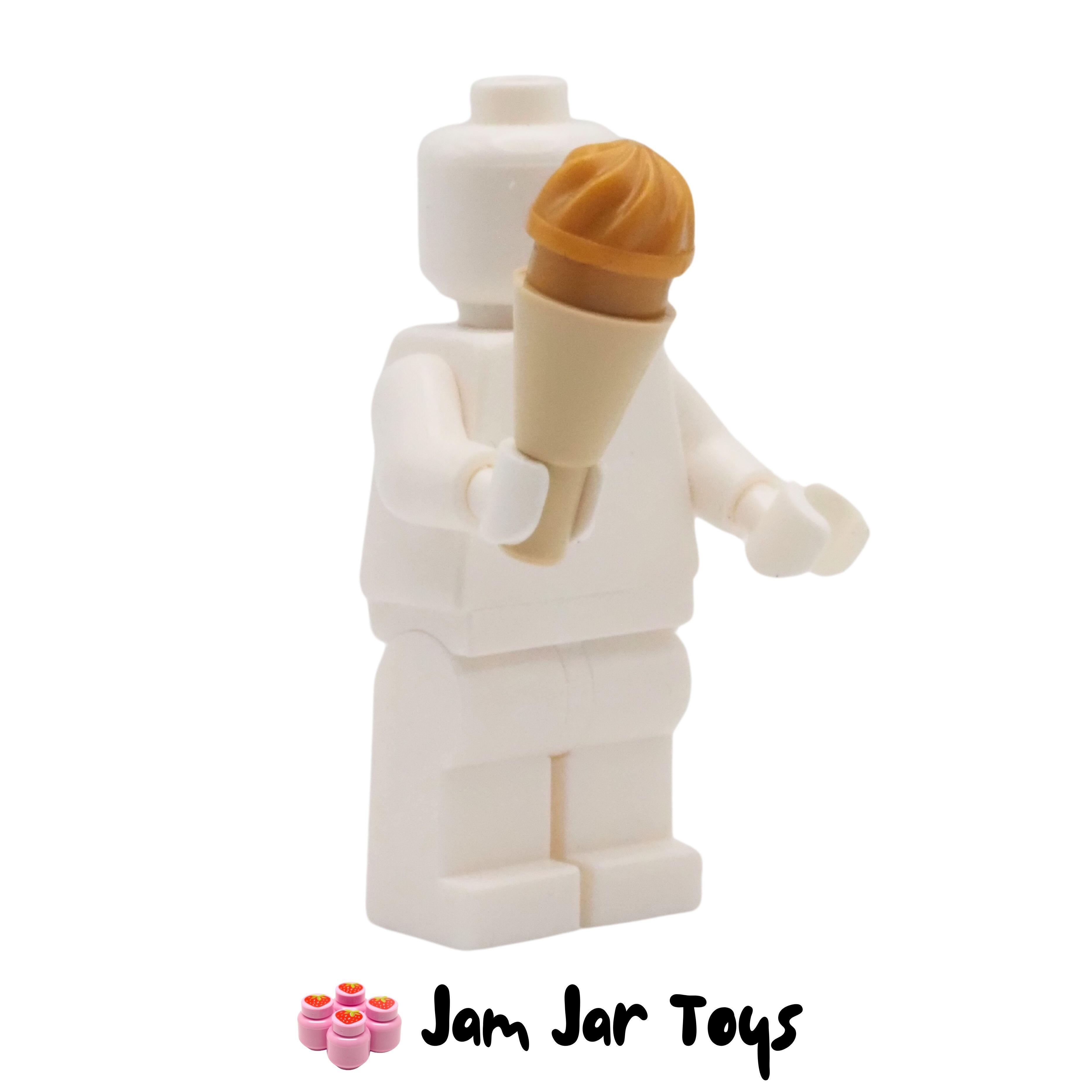 LEGO Tan Cone with Pearl Gold / Toffee Ice Cream.