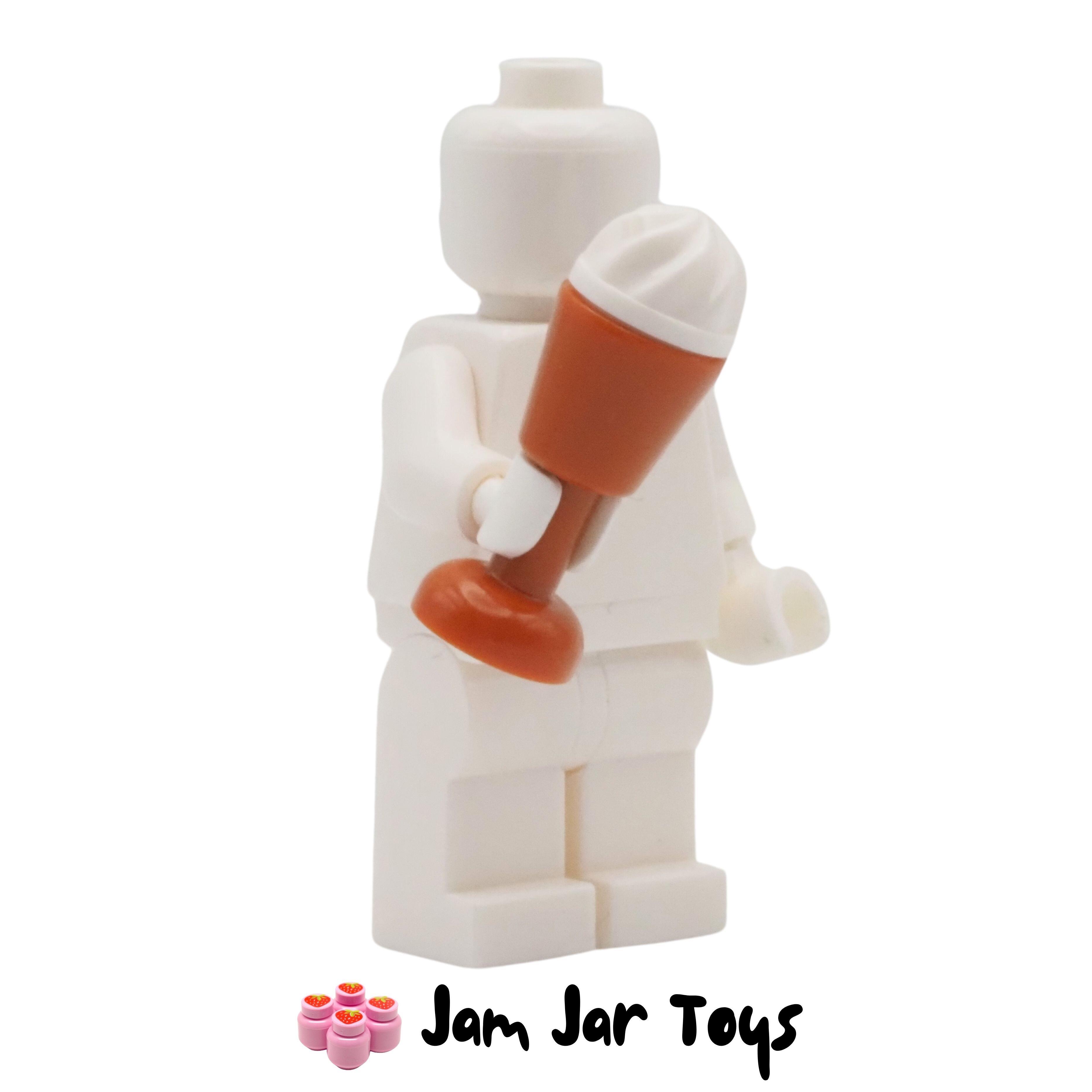 LEGO Dark Orange Goblet With White Vanilla Ice Cream.