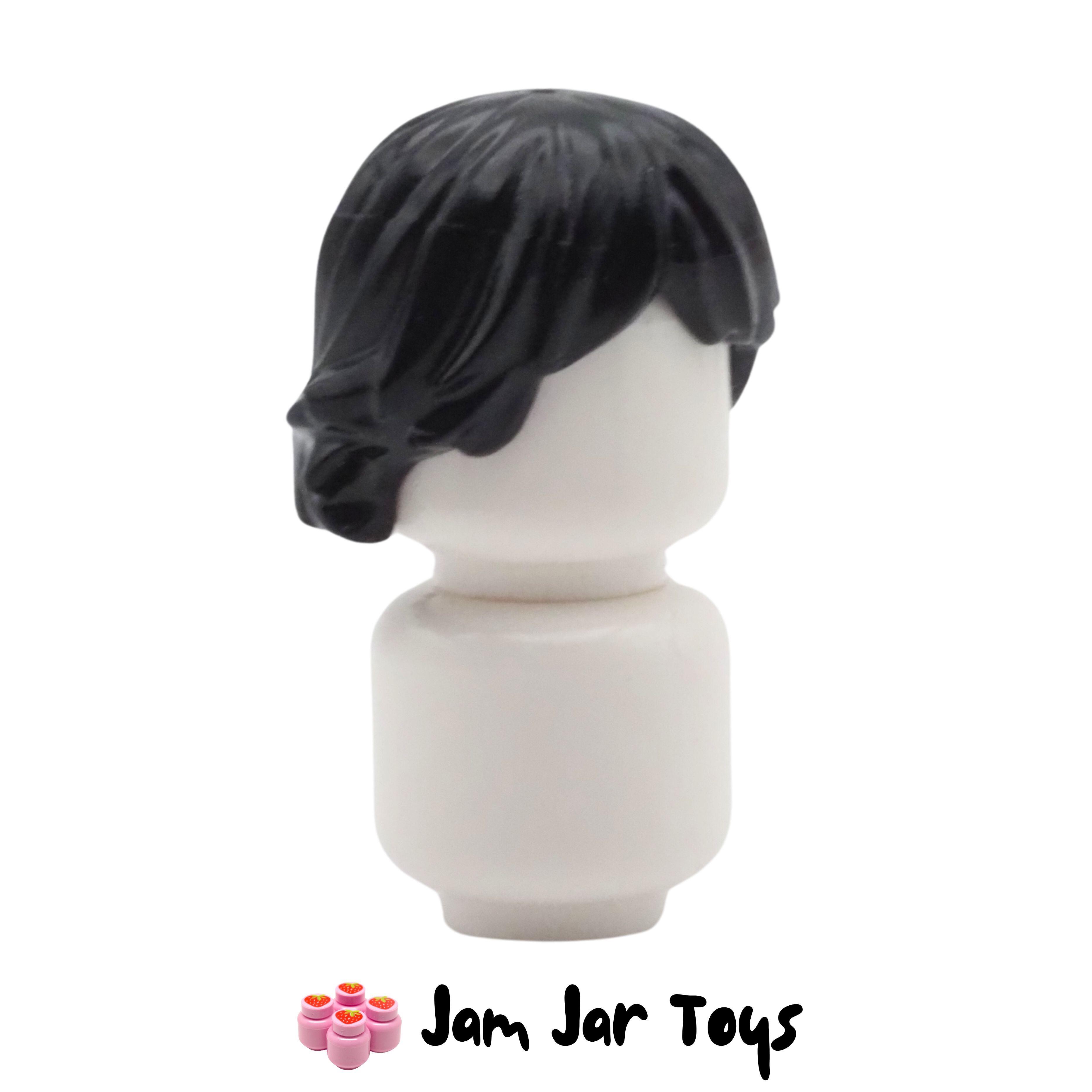 LEGO Sig Greebling Black Tousled Hair, Layered.