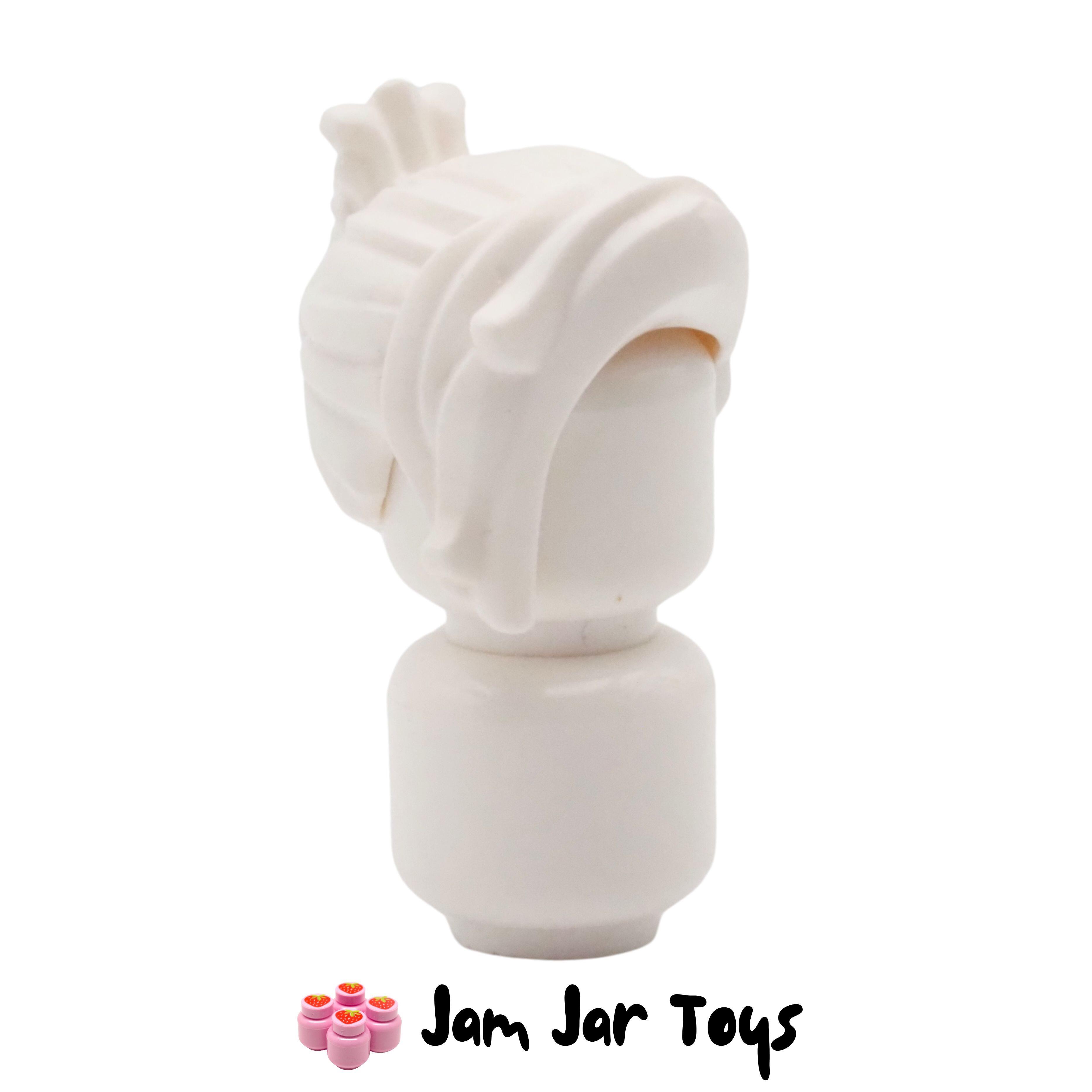 LEGO White Long Hair, Bangs, Clipped-Up Ponytail
