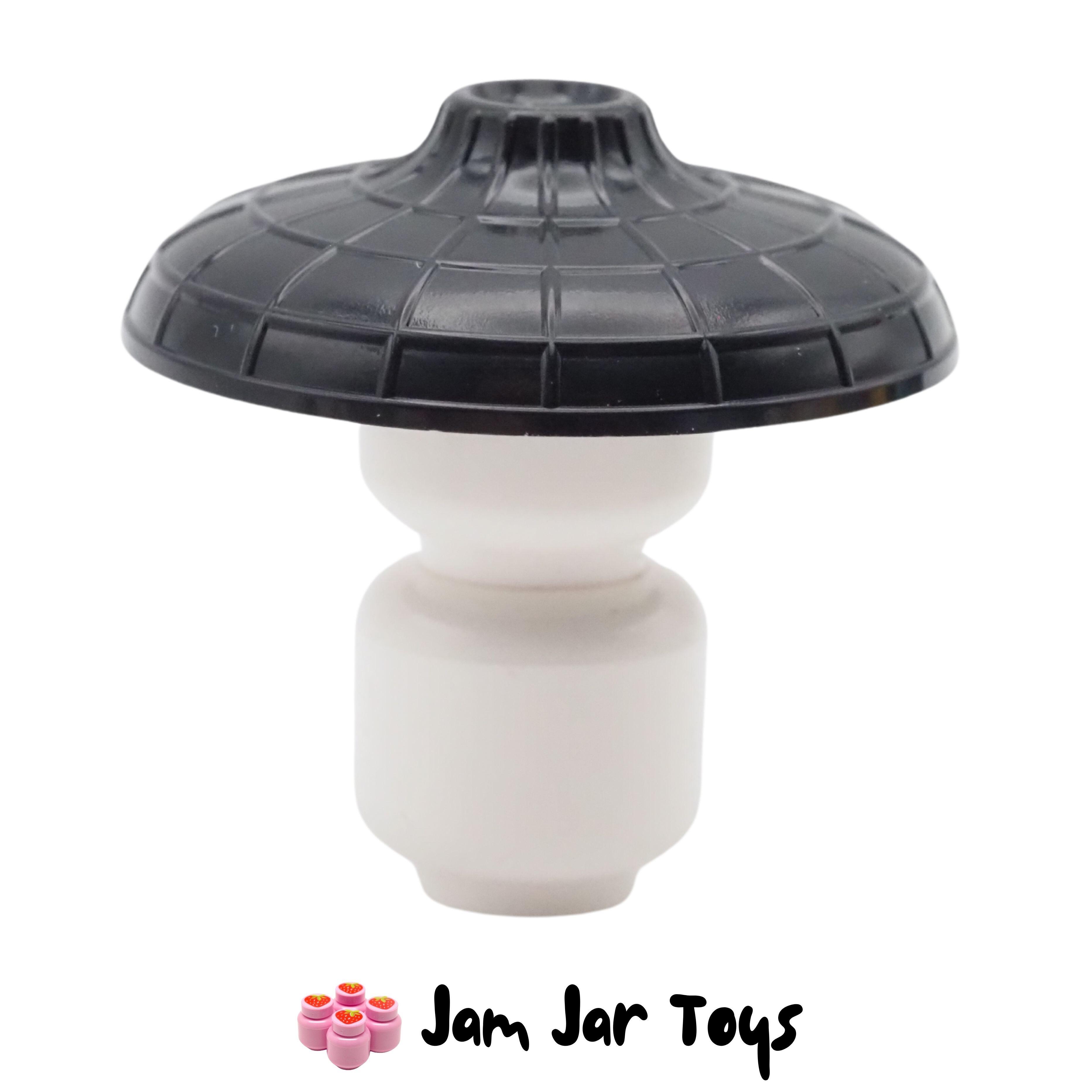 LEGO Black Conical Asian Hat with Raised Centre Dark Tan