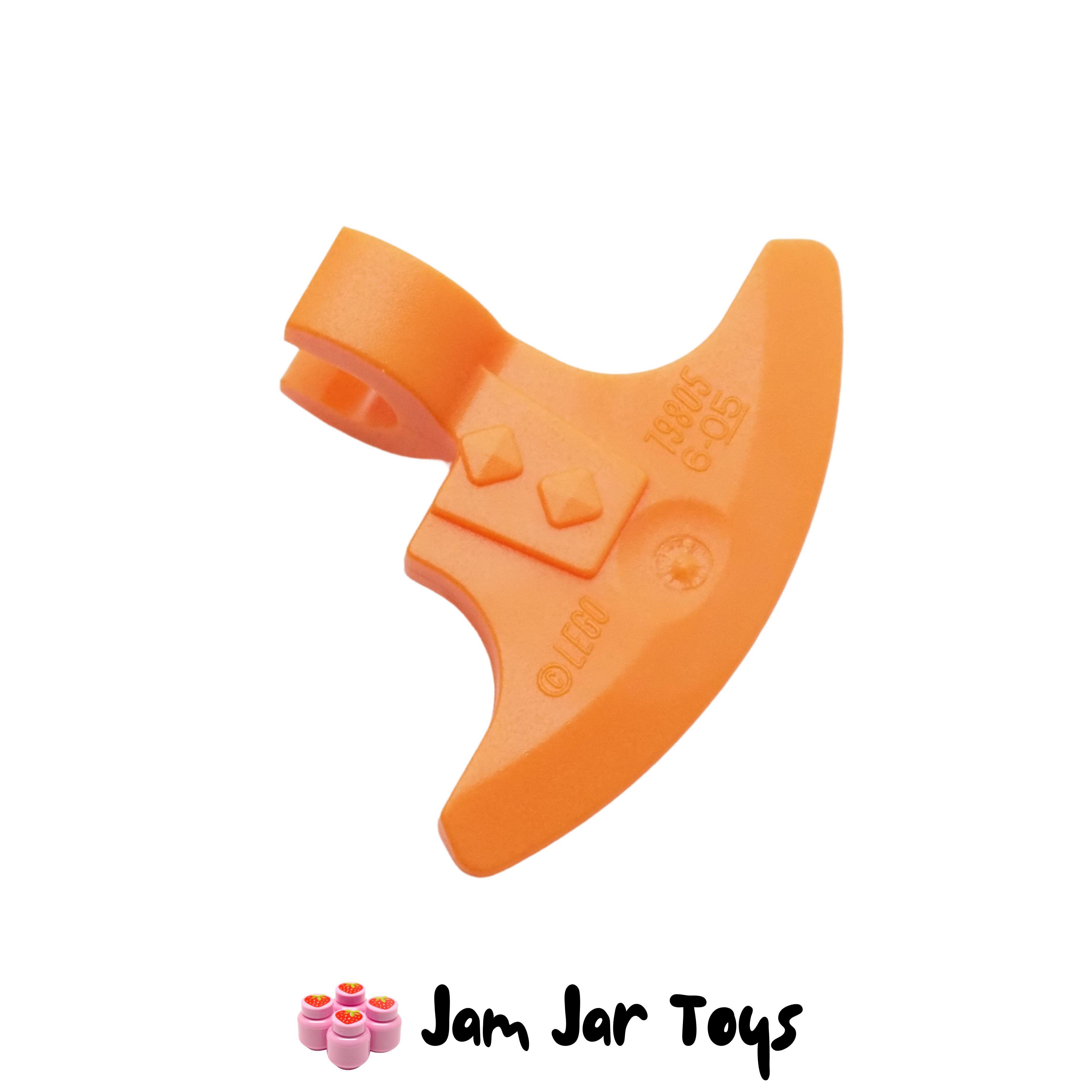 LEGO Bright Orange Axe Head Clip On.