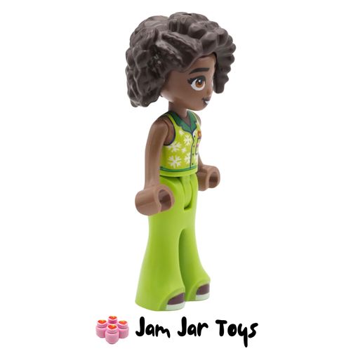 LEGO Friends Aliya in Lime Top with Snowflakes & Gift Side View