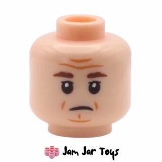LEGO General Tagge Light Nougat Head, Nougat Lines, Stare
