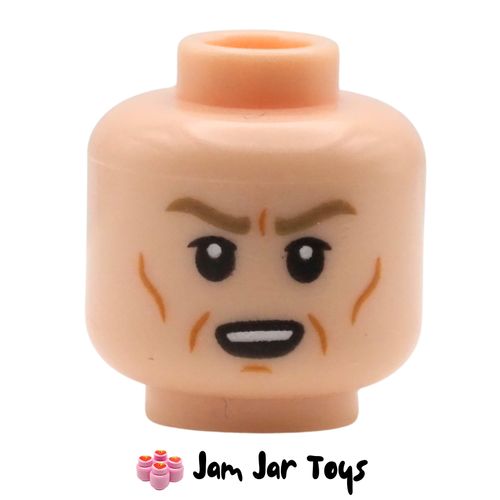 LEGO Light Nougat Director Krennic Head, Lines, Open Mouth Angry