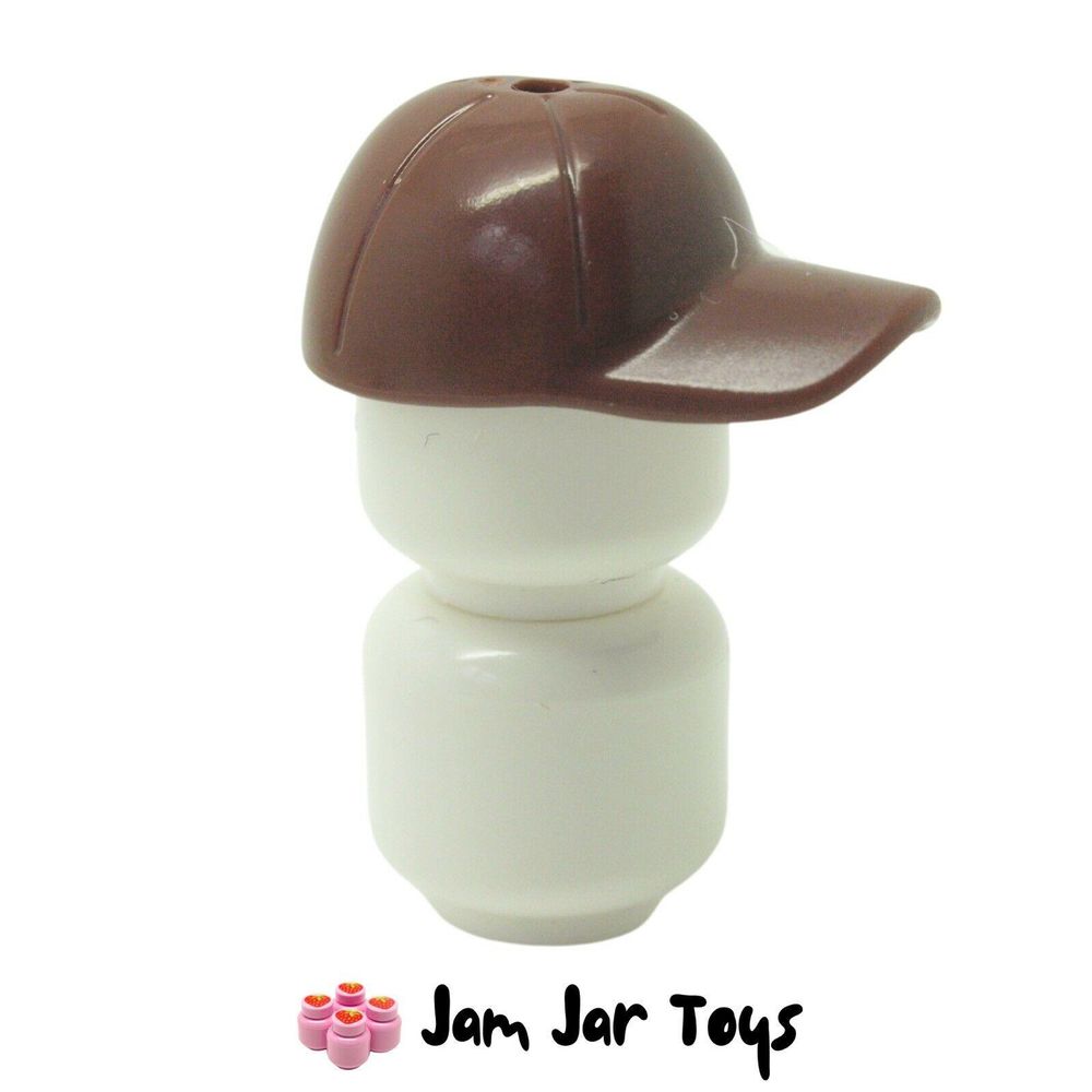 LEGO Cap Reddish Brown Short Curved Bill With Seams
