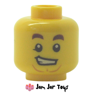 LEGO® Crooked Teeth Smile Head Brown Eyebrows FH74