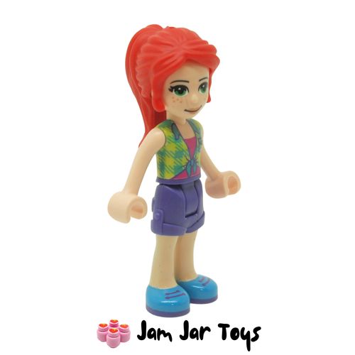 LEGO Friends Minifigure Mia Lime Plaid Shirt Side View